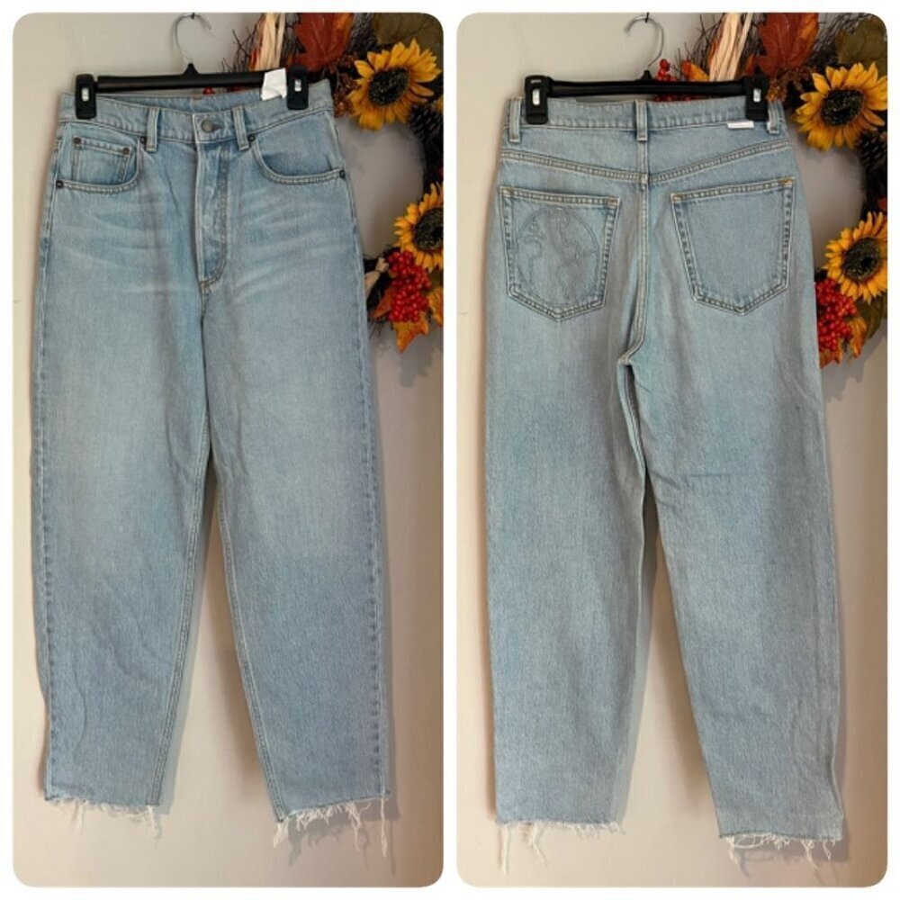Boyish The TOBY High Waisted Relaxed Tapered Jeans Sz 26 in BLUE PLANET